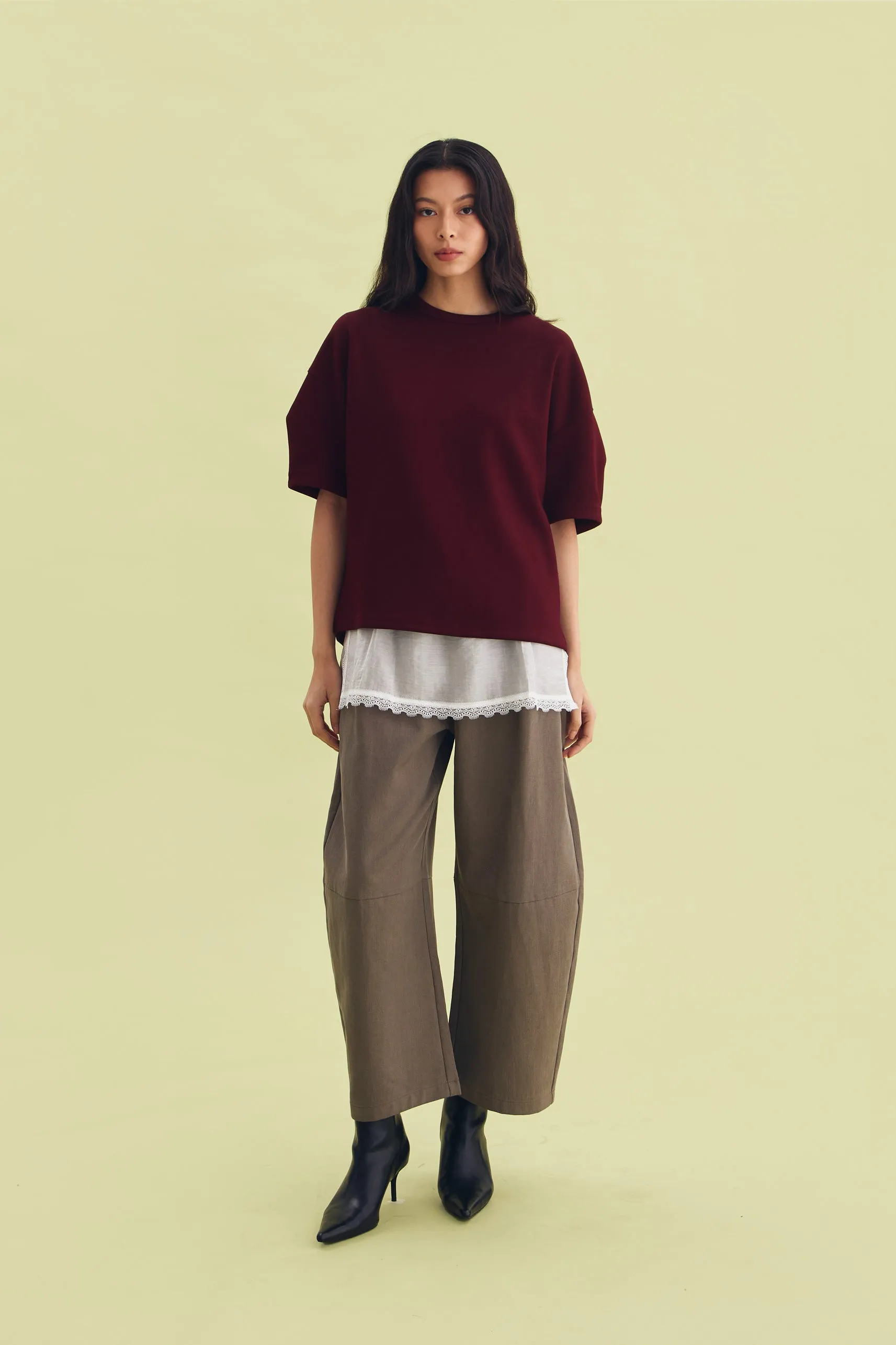 VELVET TOP MAROON - CALLIE FT. IRANI VIANZA sold by Callie Cotton product image thumbnail 3