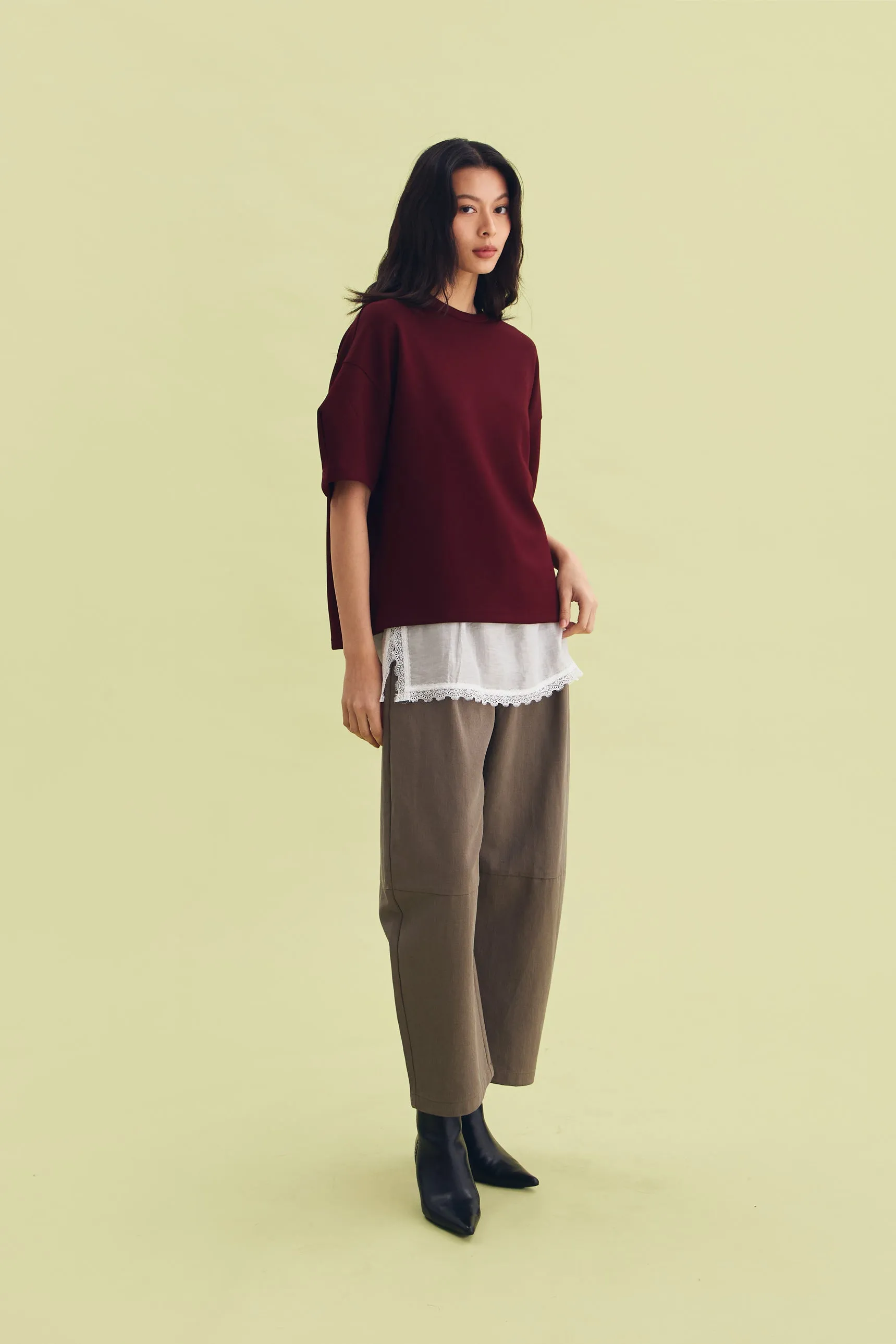 VELVET TOP MAROON - CALLIE FT. IRANI VIANZA sold by Callie Cotton product image thumbnail 4