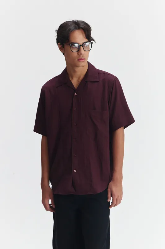 CRATER TOP MAROON made by Callie Cotton