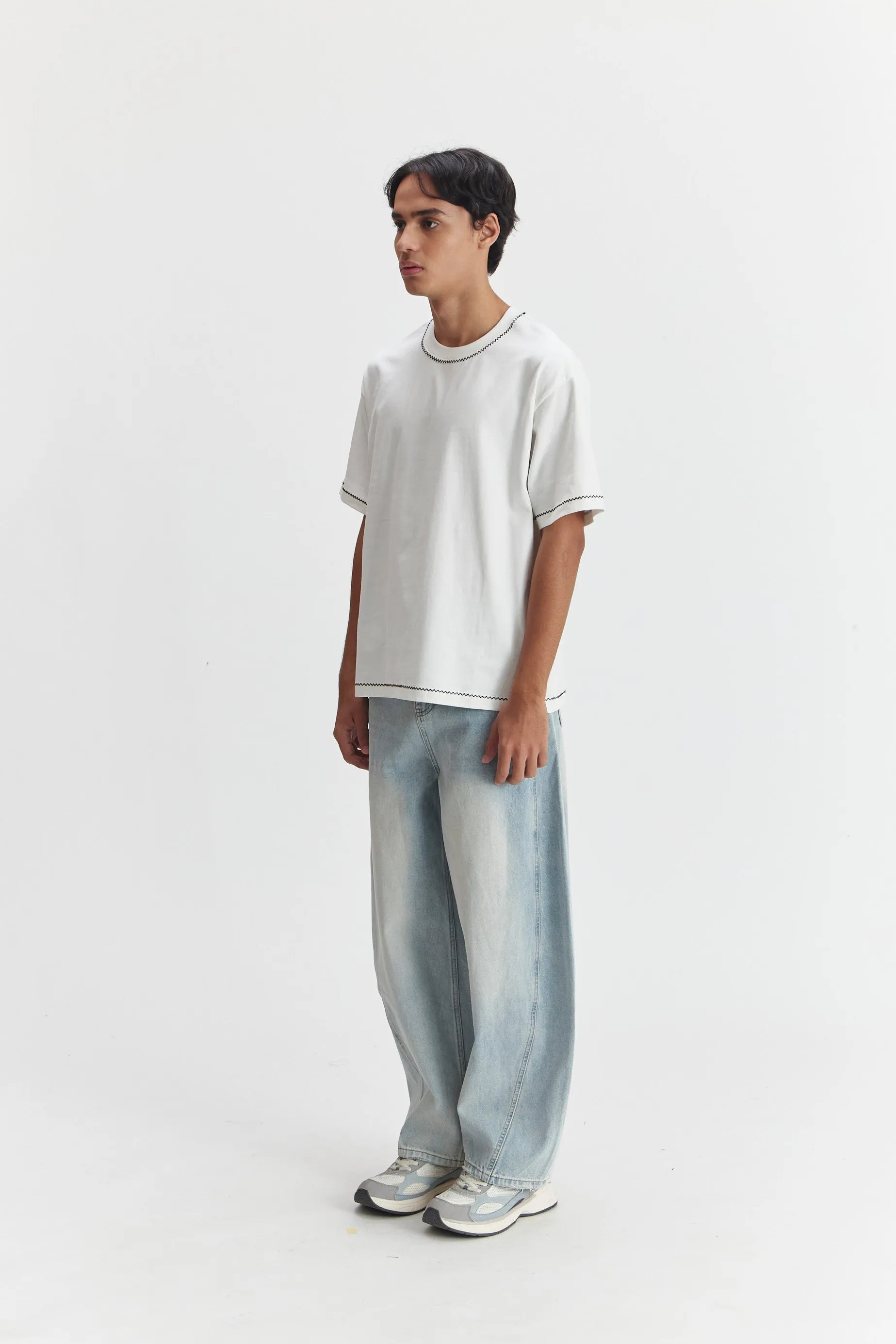 ALBANO T-SHIRT WHITE sold by Callie Cotton product image thumbnail 4