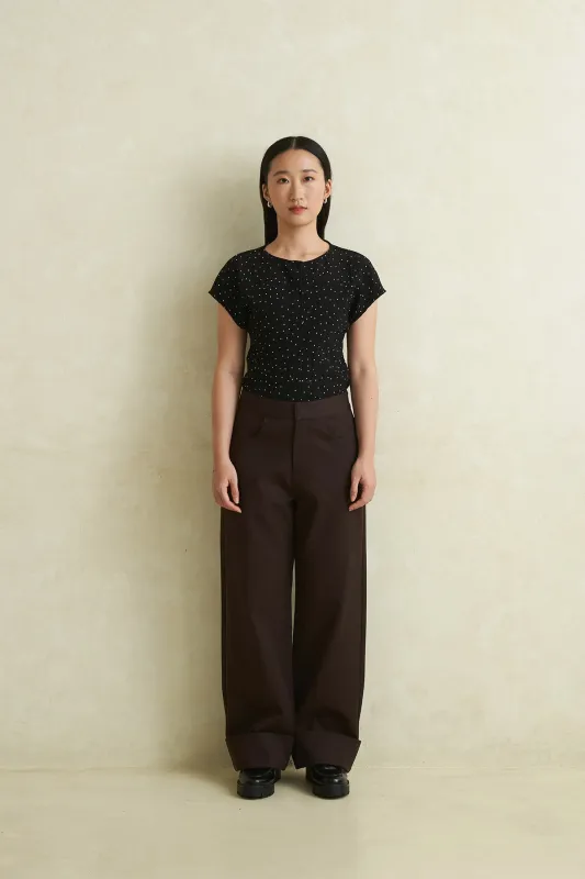 MIRAGE PANTS BROWN made by Callie Cotton