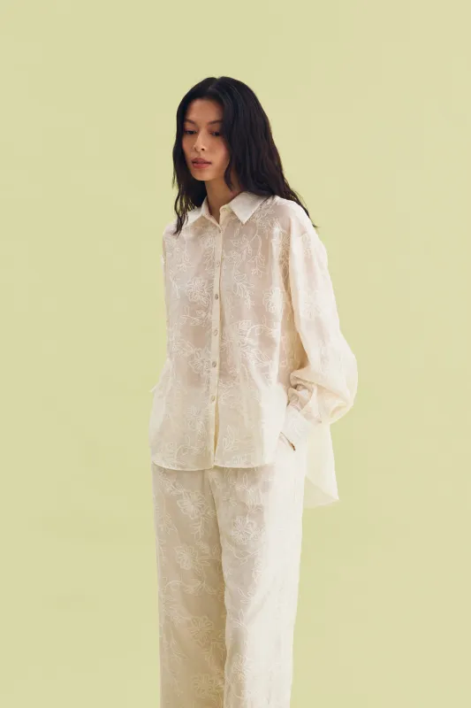 SOLACE SHIRT BEIGE - CALLIE FT. IRANI VIANZA made by Callie Cotton