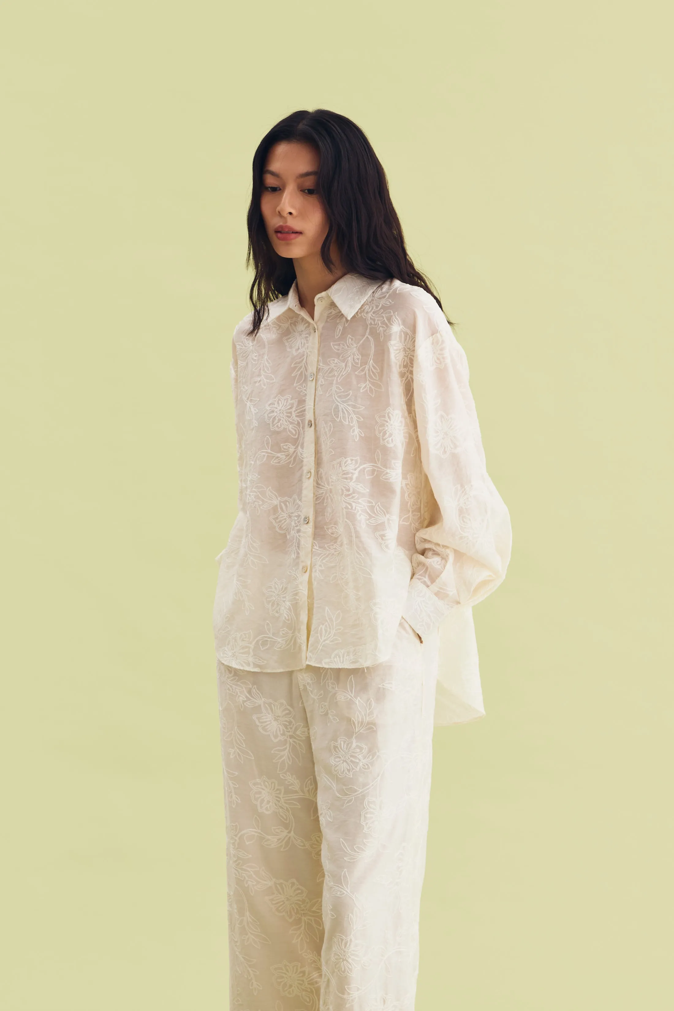 SOLACE SHIRT BEIGE - CALLIE FT. IRANI VIANZA sold by Callie Cotton