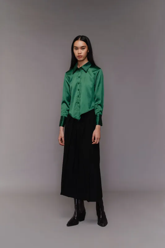 MAXINE TOP GREEN made by Callie Cotton