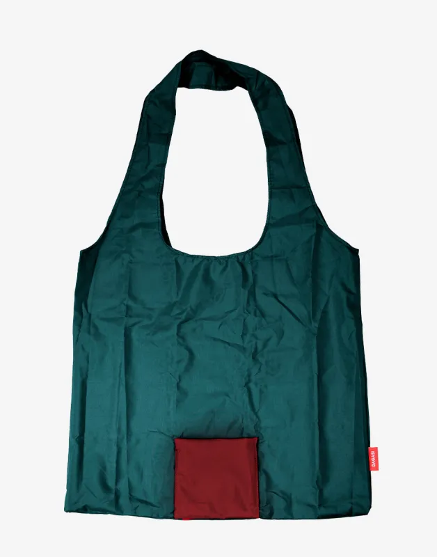 Bagasi Lipa Foldable Tote Bag Petrol/Red made by Bagasi Destinasi