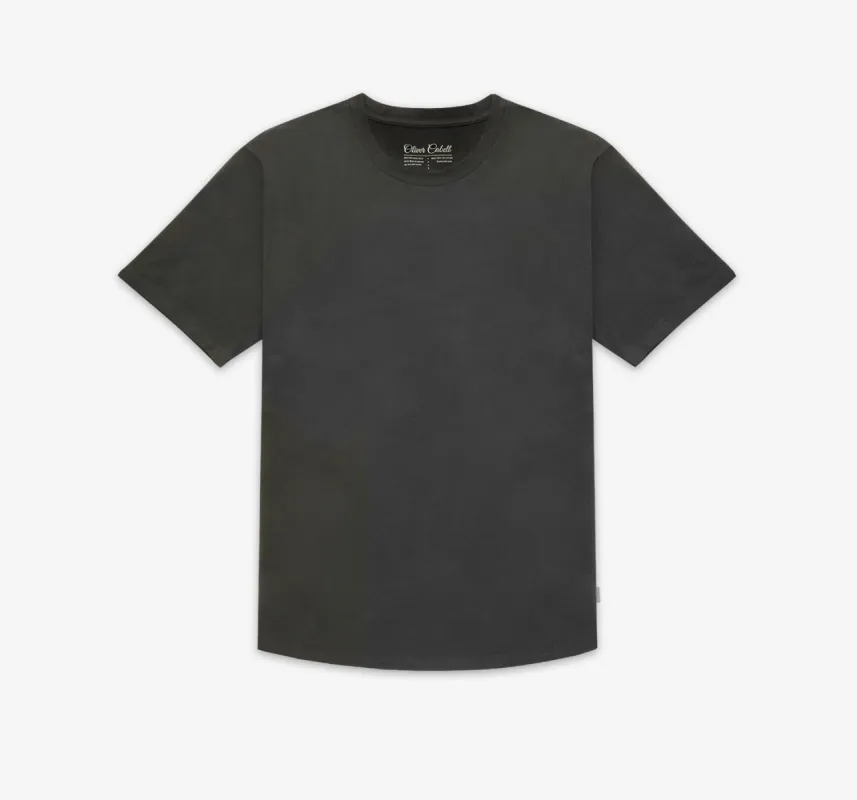 Curved Hem Tee | Charcoal sold by Oliver Cabell