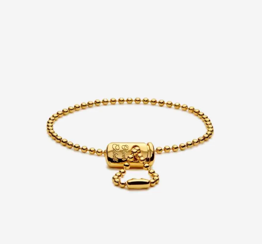 Cameron Bead Bracelet | Gold made by Oliver Cabell