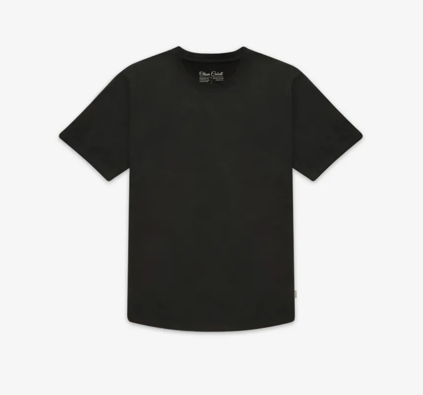 Curved Hem Tee | Black sold by Oliver Cabell
