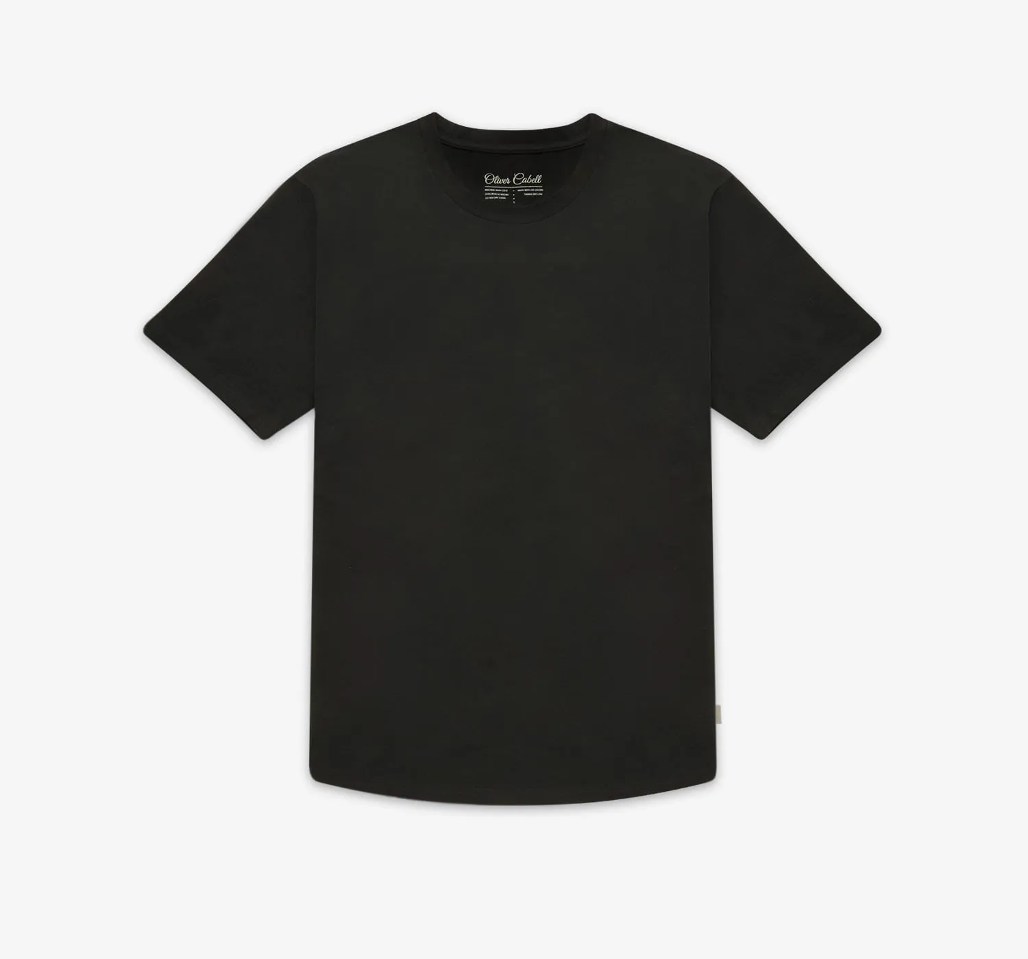 Curved Hem Tee | Black sold by Oliver Cabell