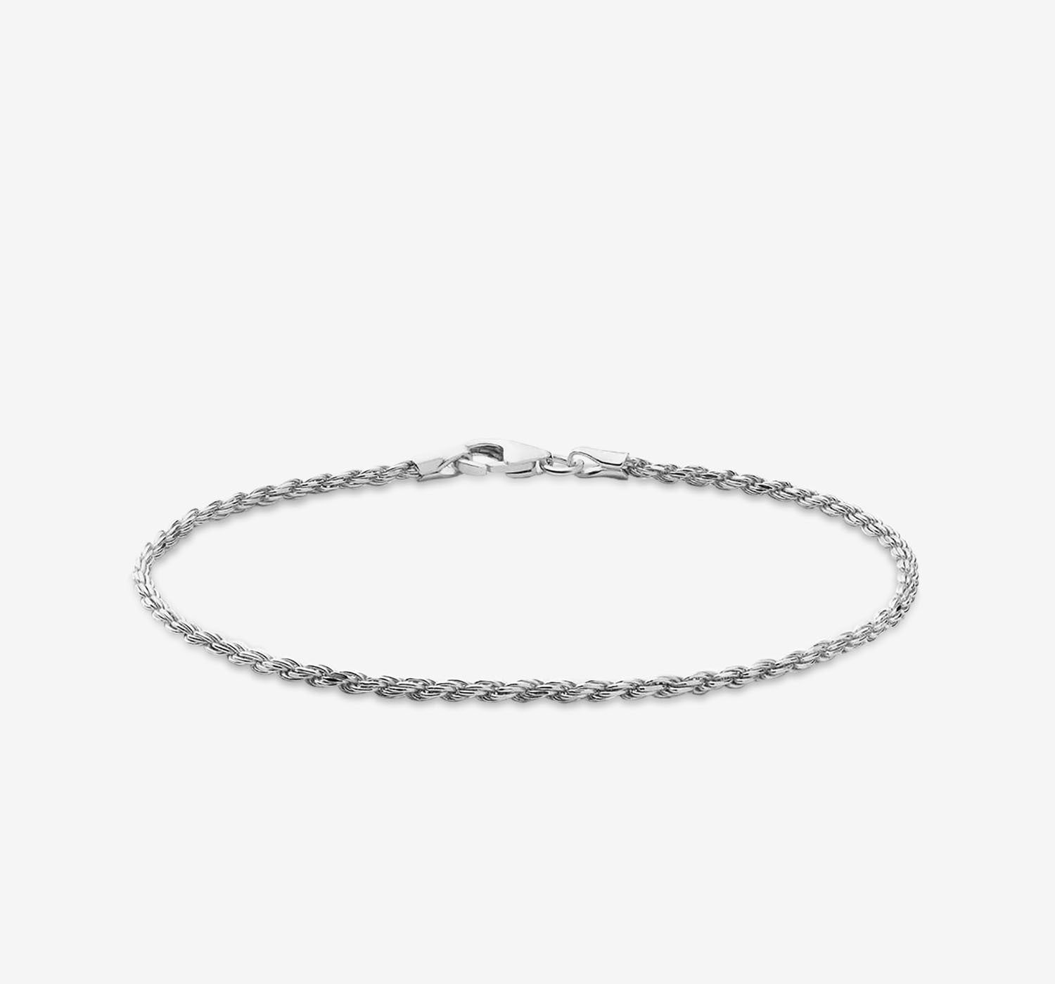 2mm Rope Chain Bracelet | Silver sold by Oliver Cabell