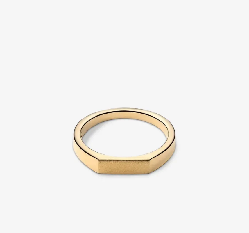 Thin Signet Ring | Gold sold by Oliver Cabell