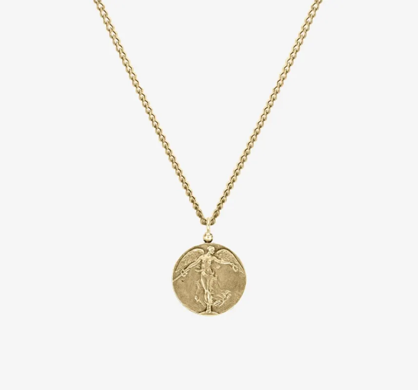 Angel of Mercy Pendant Necklace | Gold made by Oliver Cabell