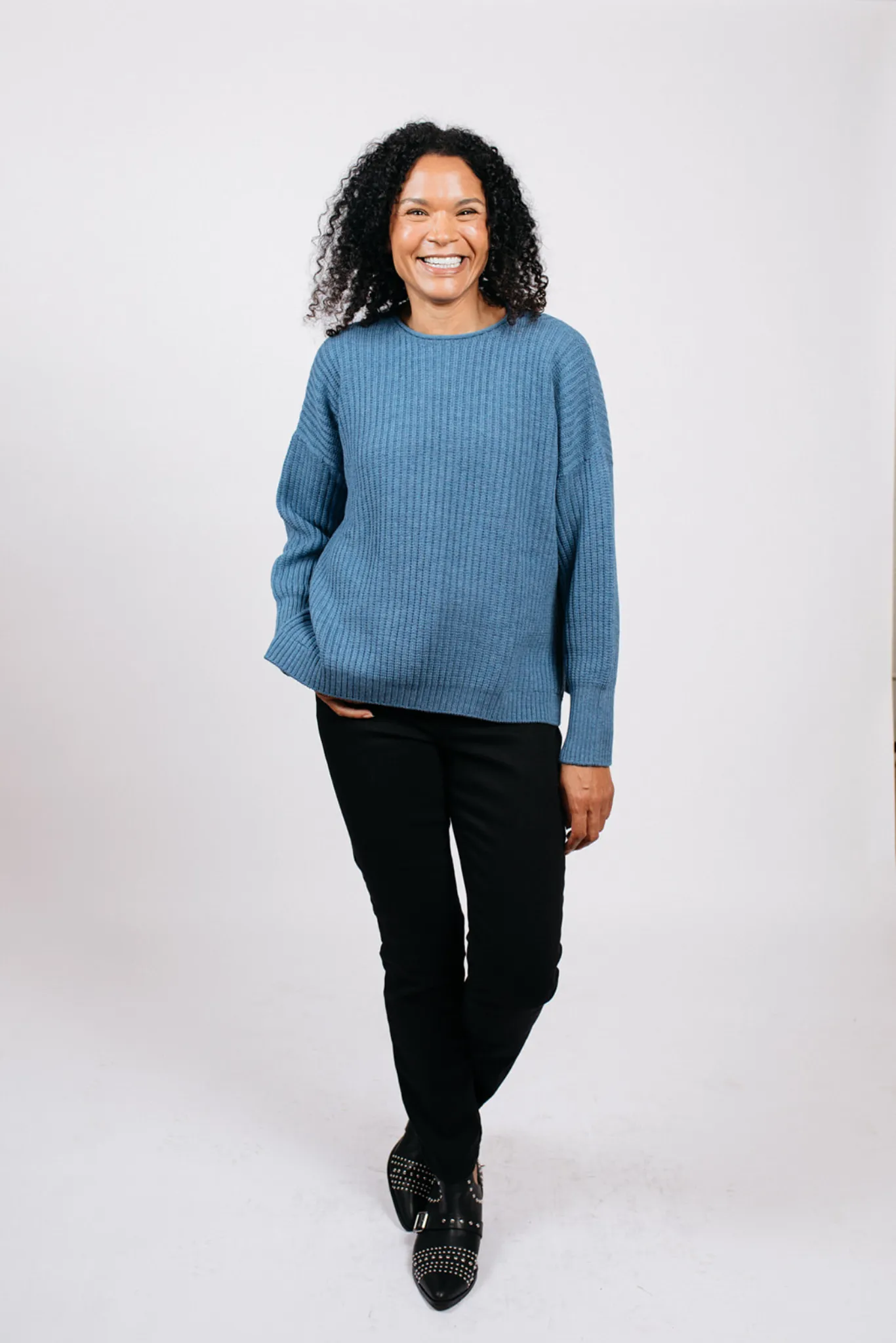 Annie Wool Crew Neck Sweater sold by Birdie & Claire
