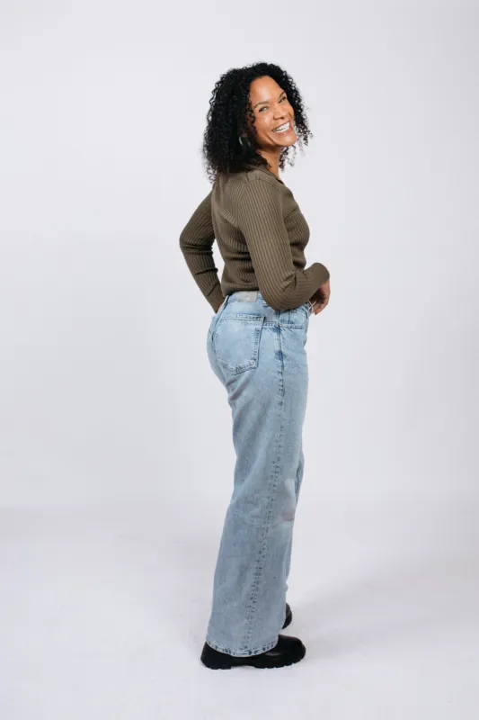 Paula Long Sleeve Polo Shirt sold by Birdie & Claire