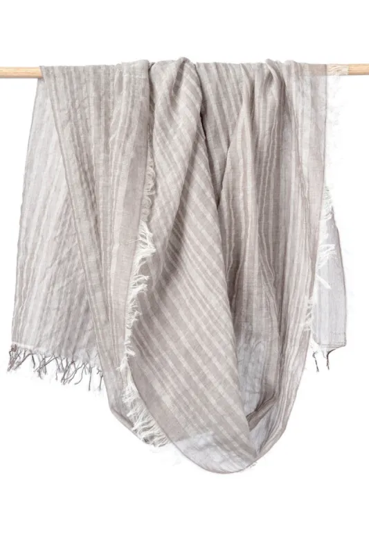 Taupe Leher Scarf sold by Birdie & Claire