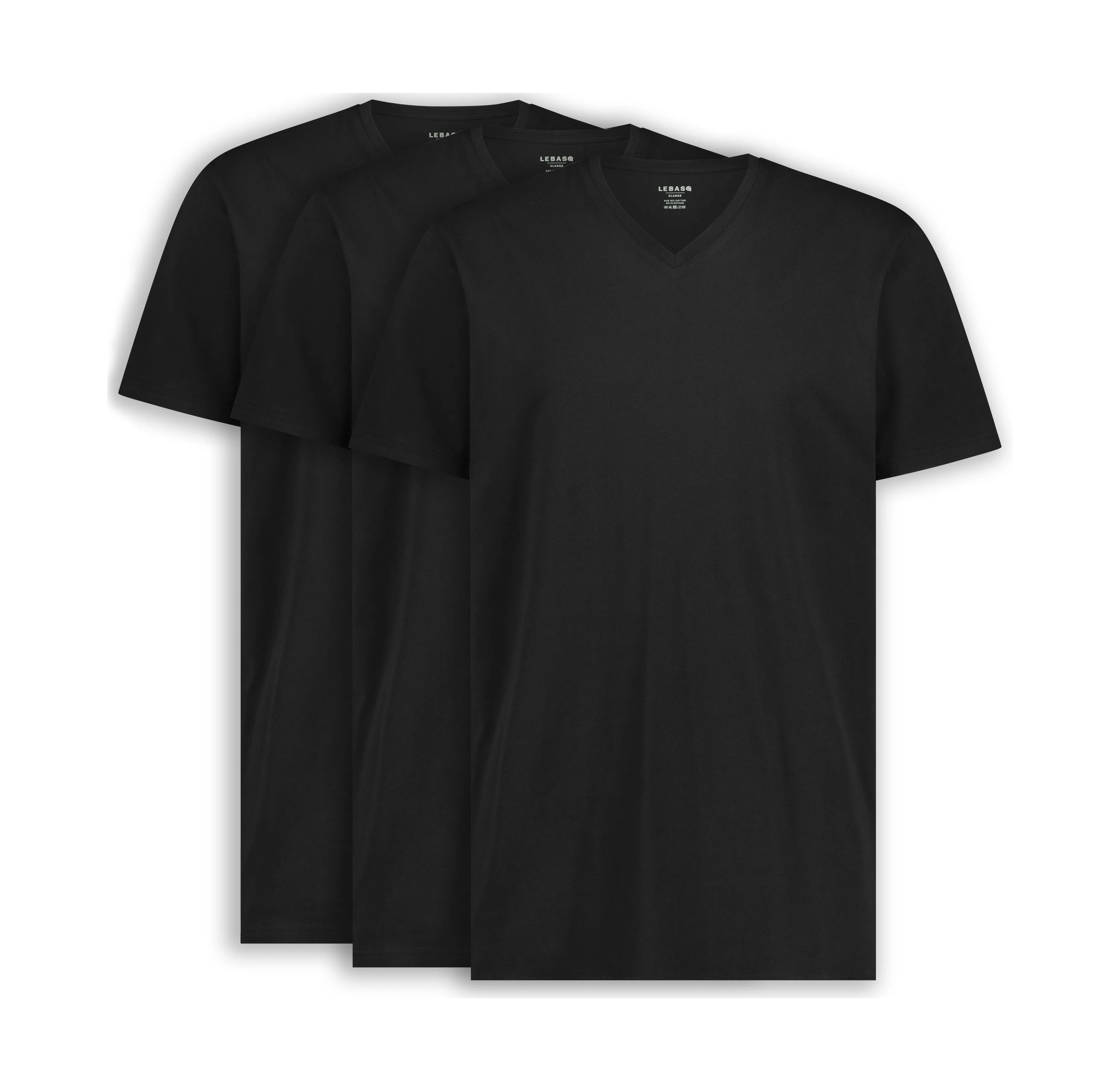 Davis' V Neck 3 pack Black - Long Fit sold by LebasQ product image thumbnail 4