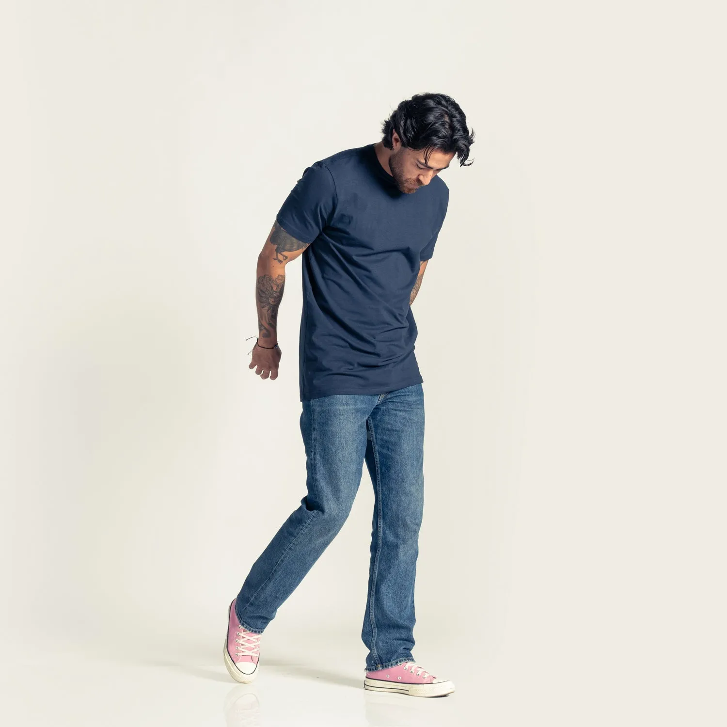 Miles's Crew 3 Pack Navy - Long Fit sold by LebasQ