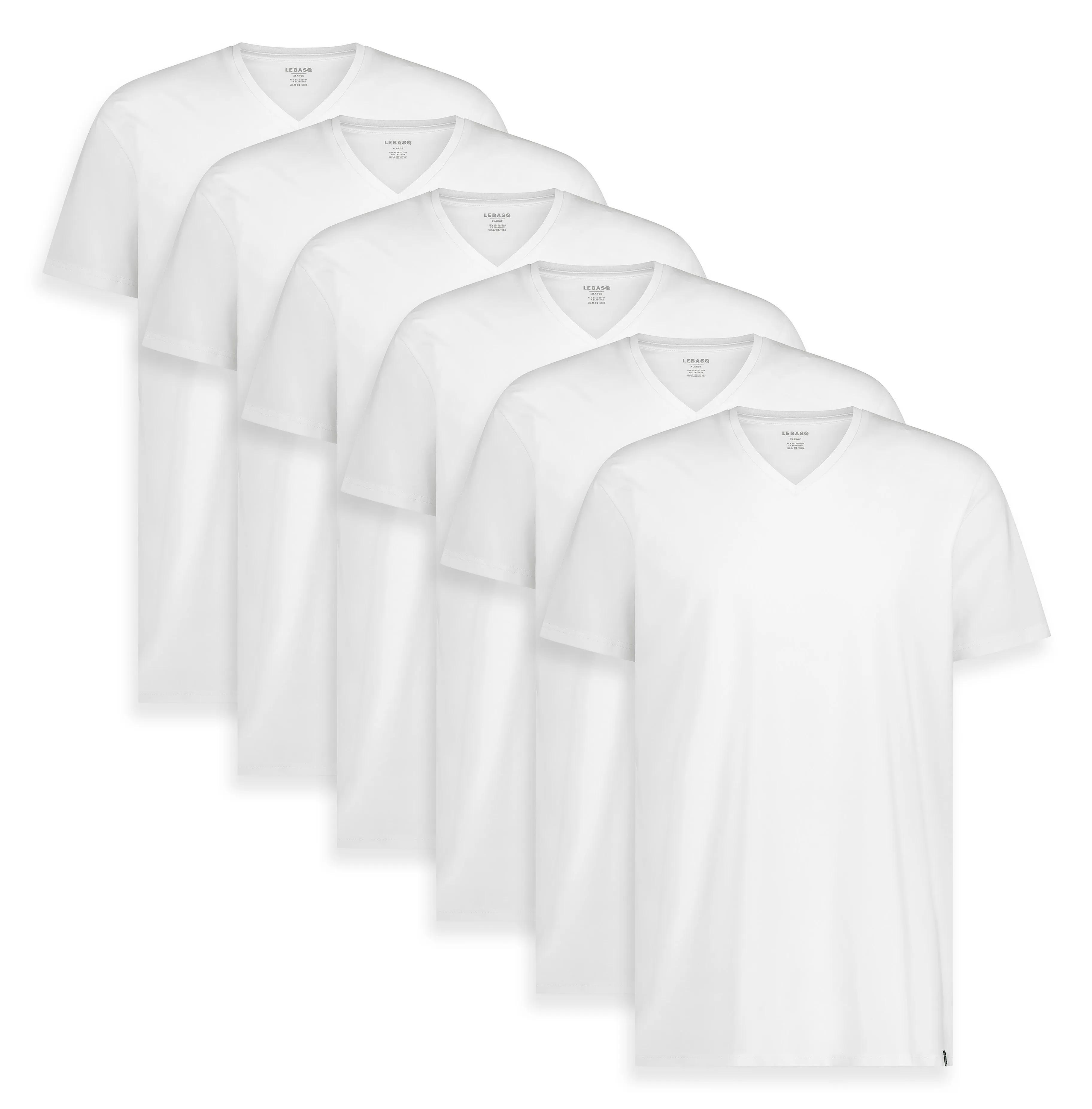 Davis’ V Neck White 6 Pack sold by LebasQ