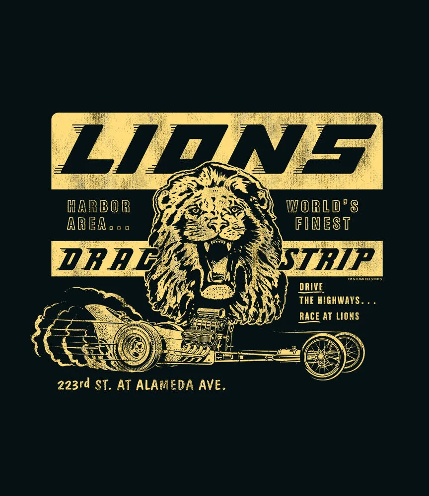 Lions Drag Strip Black T-Shirt sold by Malibu Shirts product image thumbnail 2