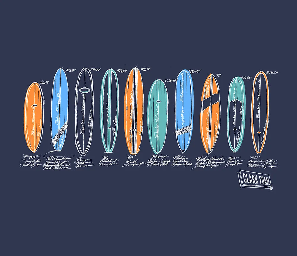 Clark Foam Color Sketch T-Shirt sold by Malibu Shirts product image thumbnail 2