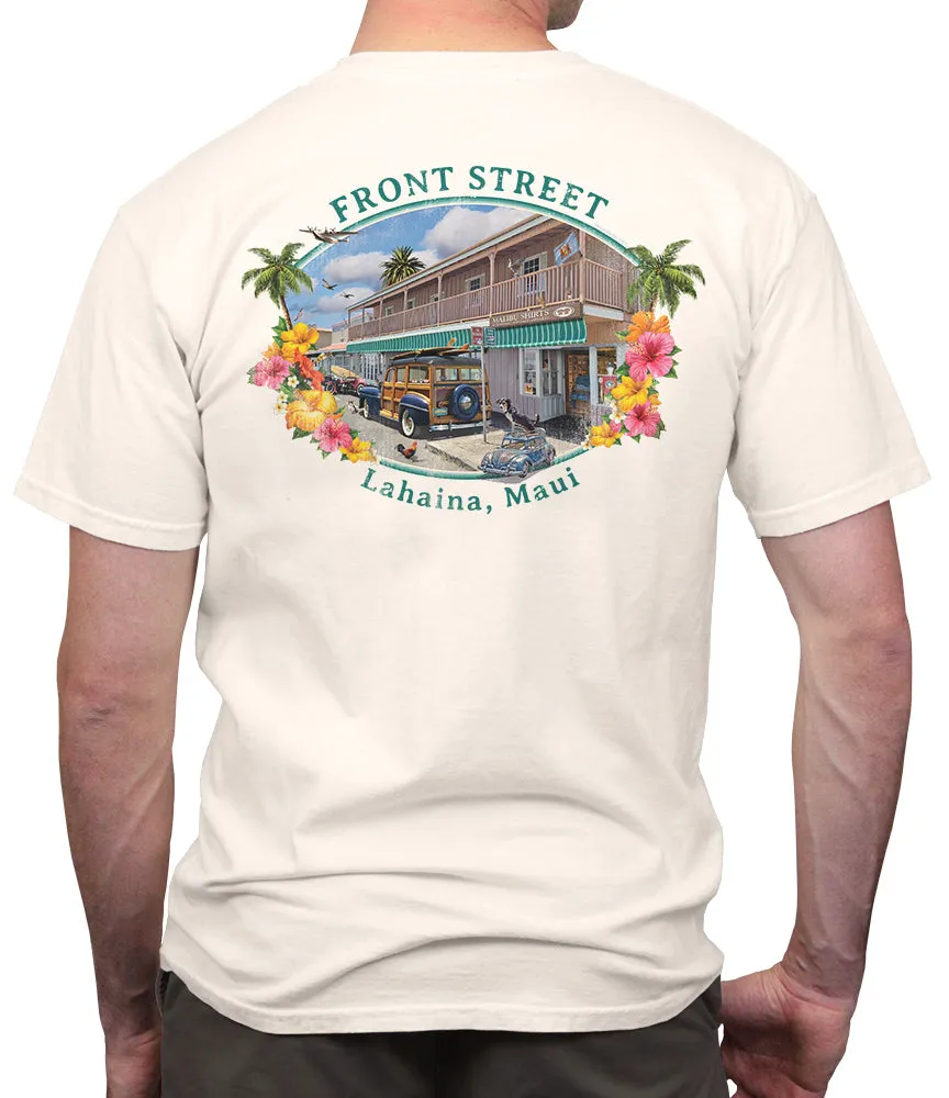 Front Street Lahaina Maui T-Shirt sold by Malibu Shirts