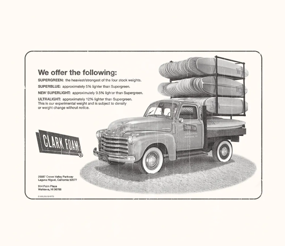 Clark Foam Truck T-Shirt sold by Malibu Shirts product image thumbnail 2