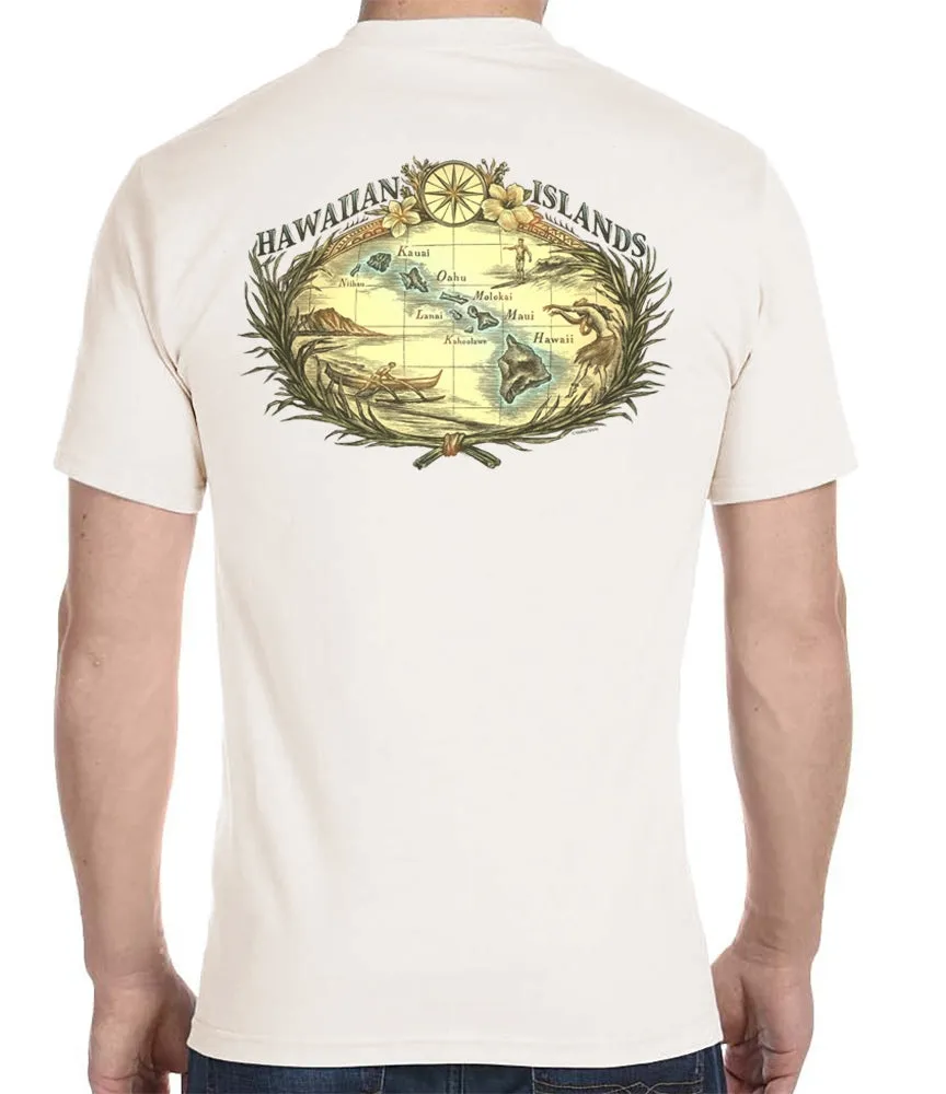 Hawaiian Islands Woodcut T-Shirt sold by Malibu Shirts