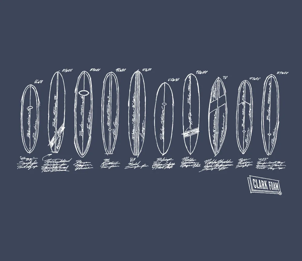 Clark Foam Sketch Vintage Pullover Hoodie sold by Malibu Shirts product image thumbnail 2