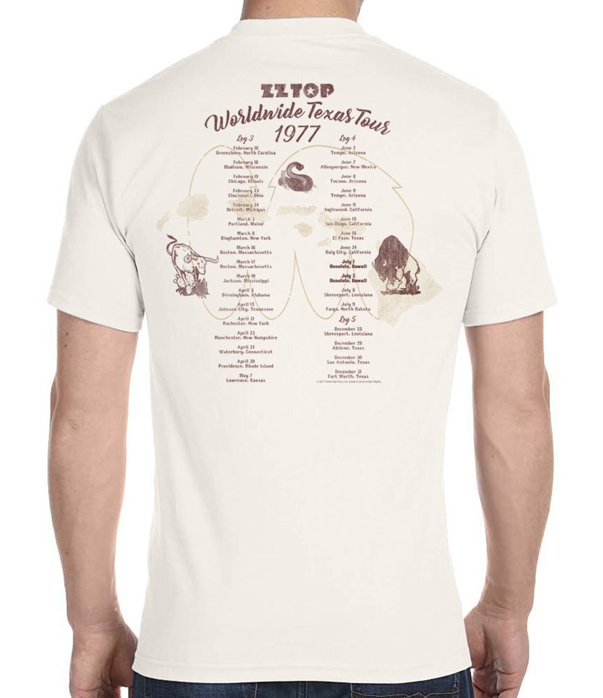 ZZ Top World Wide Texas Tour 1977 sold by Malibu Shirts product image thumbnail 3
