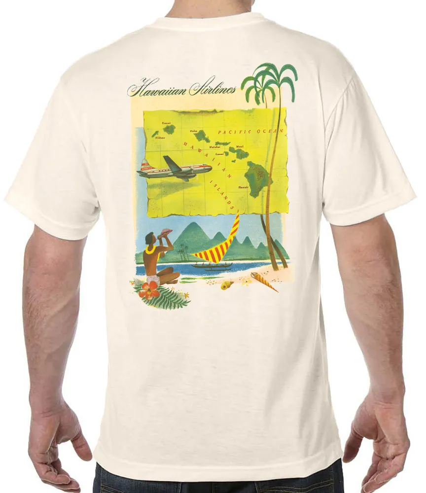 Hawaiian Airlines Vintage Map T-Shirt sold by Malibu Shirts