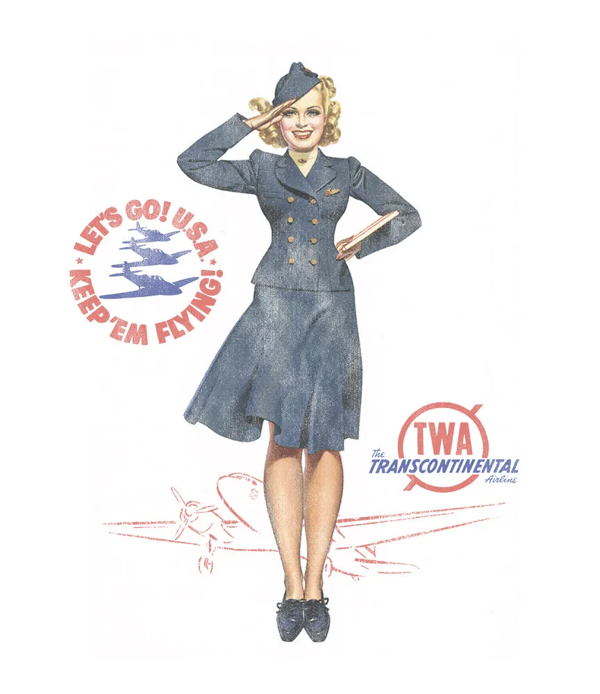 TWA Retro Pin-Up T-shirt sold by Malibu Shirts product image thumbnail 2