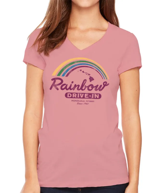 Rainbow Drive-In Retro Islands V-Neck T-Shirt sold by Malibu Shirts