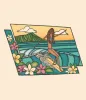 Clark Foam Wahine Long Sleeve T-Shirt sold by Malibu Shirts