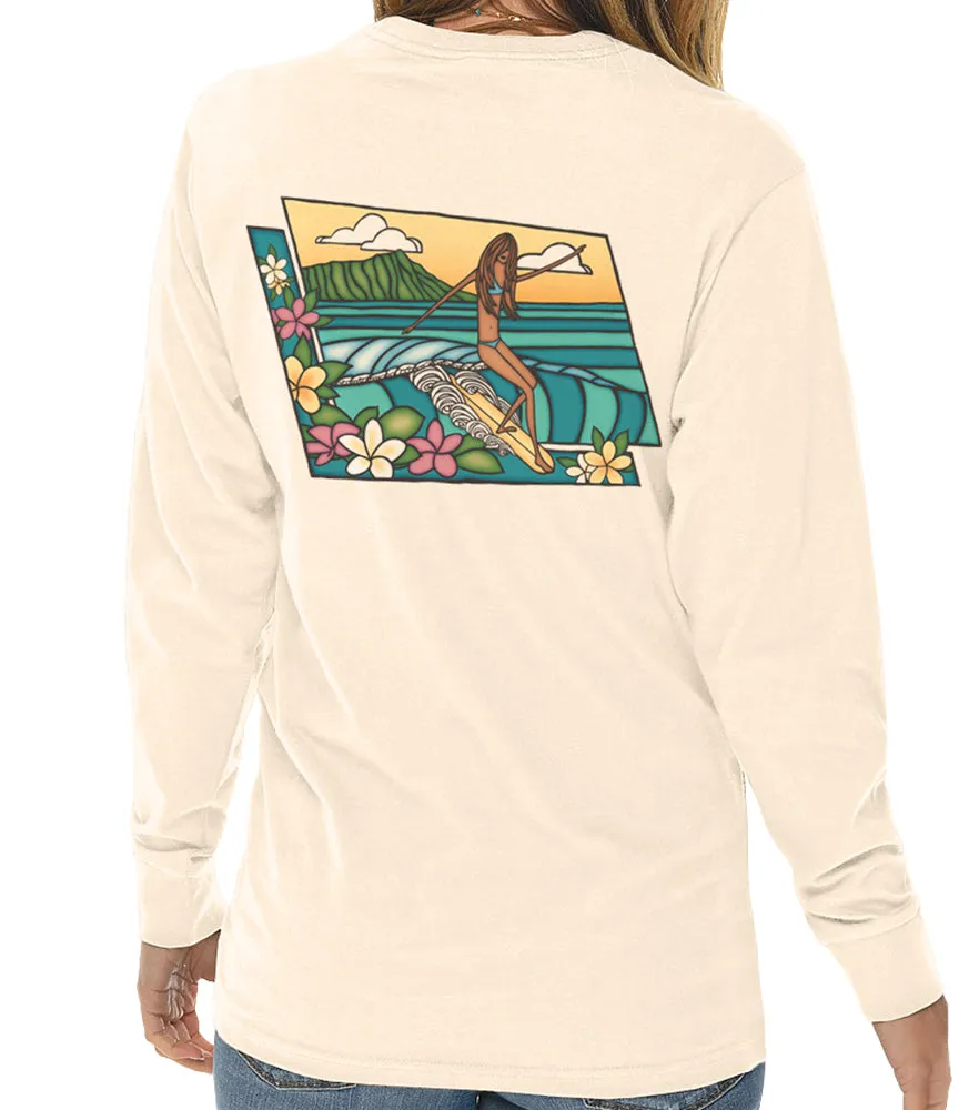 Clark Foam Wahine Long Sleeve T-Shirt sold by Malibu Shirts