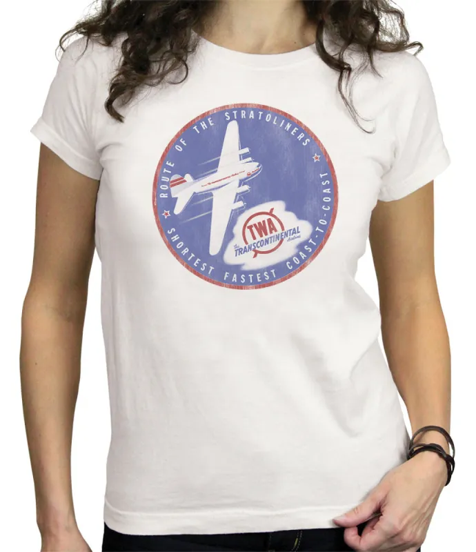TWA Logo Women's T-Shirt made by Malibu Shirts