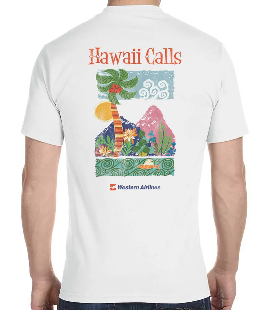 Hawaii Calls Western Airlines T-Shirt sold by Malibu Shirts