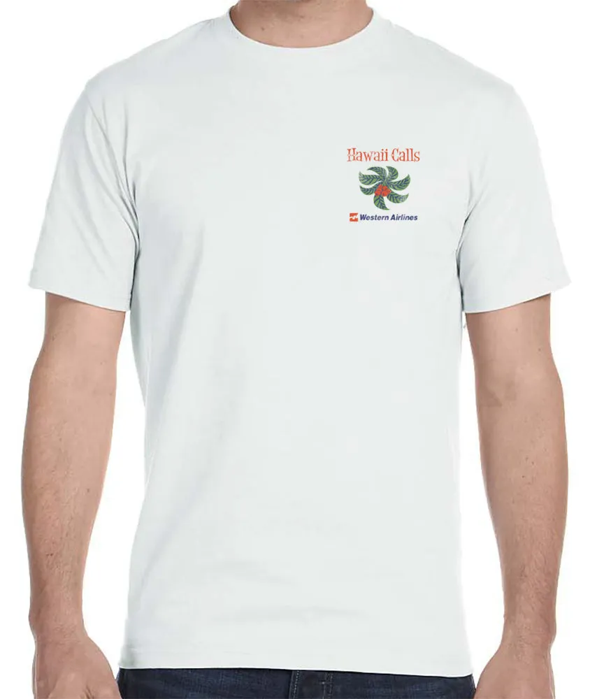Hawaii Calls Western Airlines T-Shirt sold by Malibu Shirts product image thumbnail 3