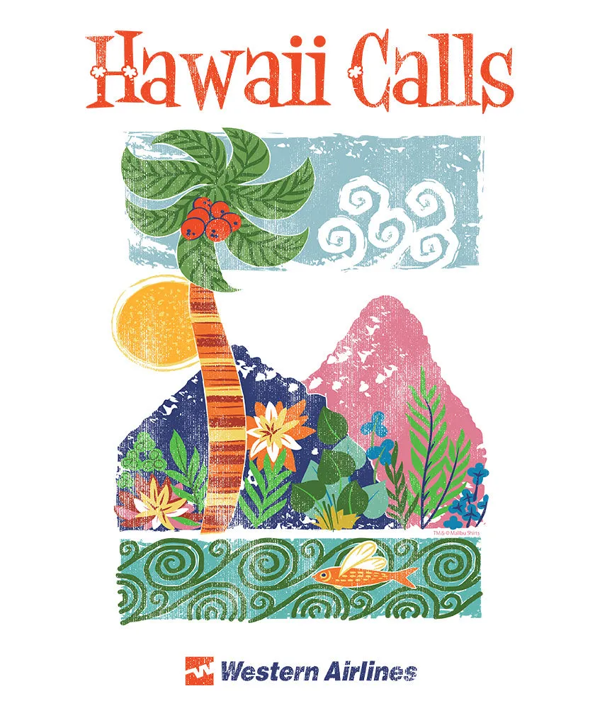 Hawaii Calls Western Airlines T-Shirt sold by Malibu Shirts product image thumbnail 2