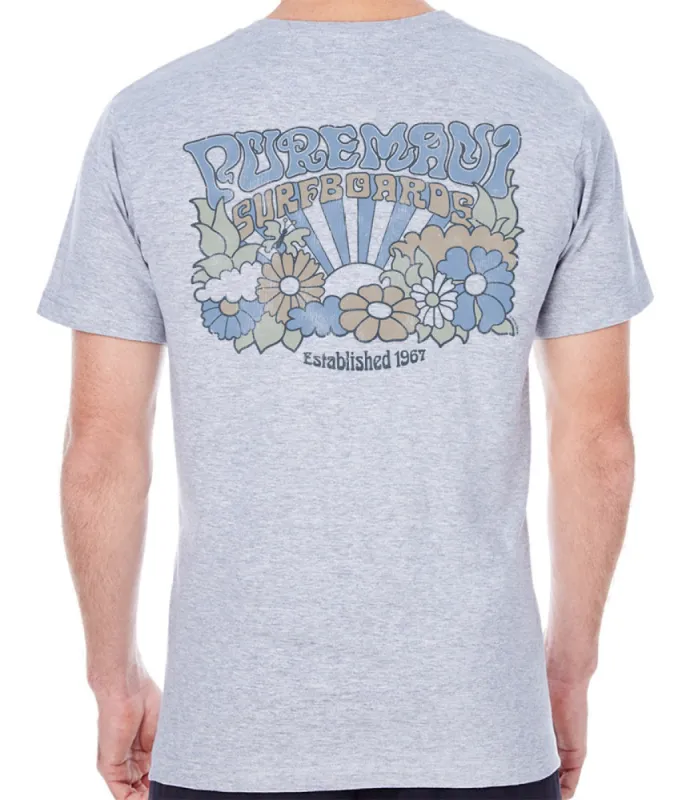 Pure Maui Surfboards Hippie Script T-Shirt sold by Malibu Shirts