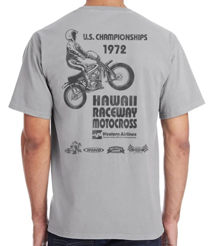 Steen Hawaii Raceway Motocross 1972 T-Shirt sold by Malibu Shirts