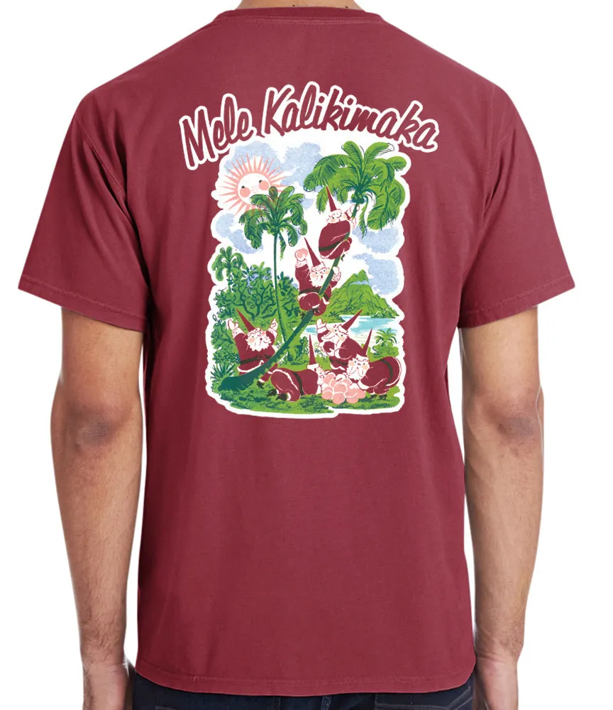 Mele kalikimaka Pocket T-Shirt sold by Malibu Shirts