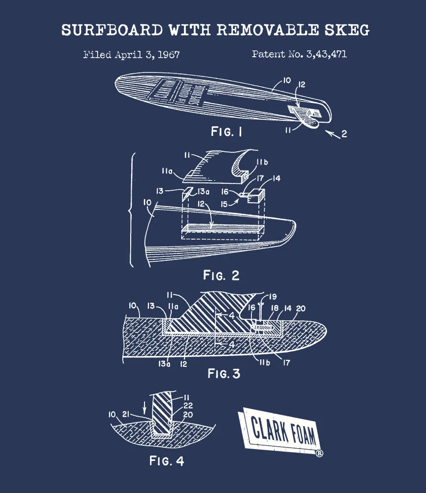 Clark Foam Patent T-Shirt sold by Malibu Shirts product image thumbnail 2