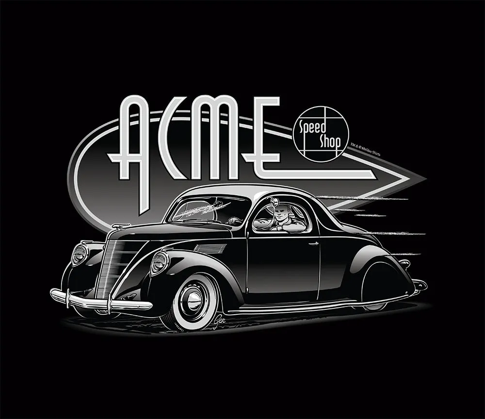 Acme Speed Shop 1937 Zephyr T-Shirt sold by Malibu Shirts product image thumbnail 2