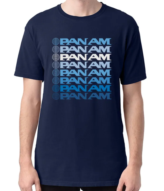 Pan Am Retro Logo Stack T-Shirt sold by Malibu Shirts