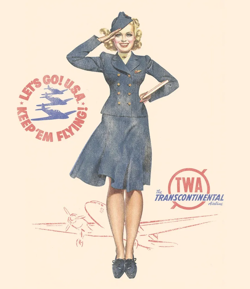 TWA Ladies Pin Up Shirt sold by Malibu Shirts product image thumbnail 2