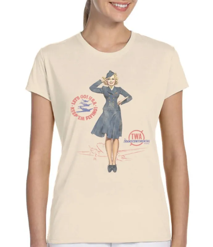 TWA Ladies Pin Up Shirt sold by Malibu Shirts