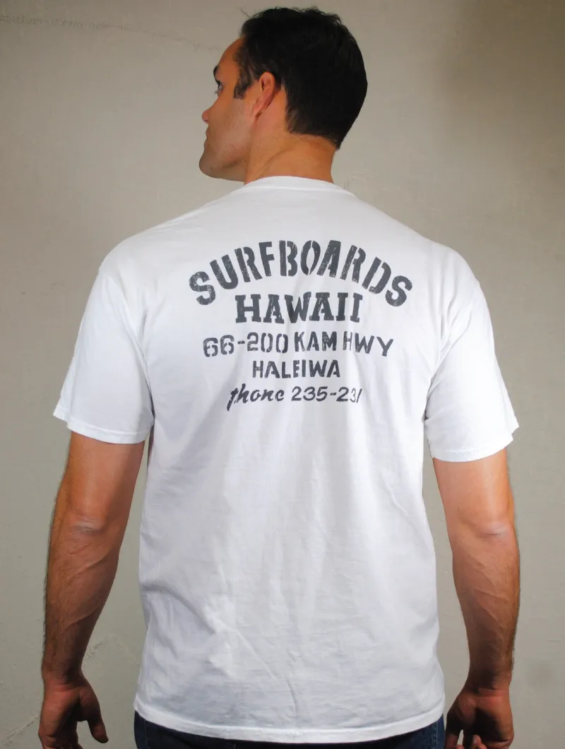 Surfboards Hawaii T-Shirt sold by Malibu Shirts