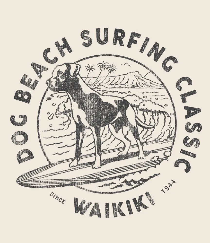 Dog Beach Surfing Classic Hoodie sold by Malibu Shirts product image thumbnail 2