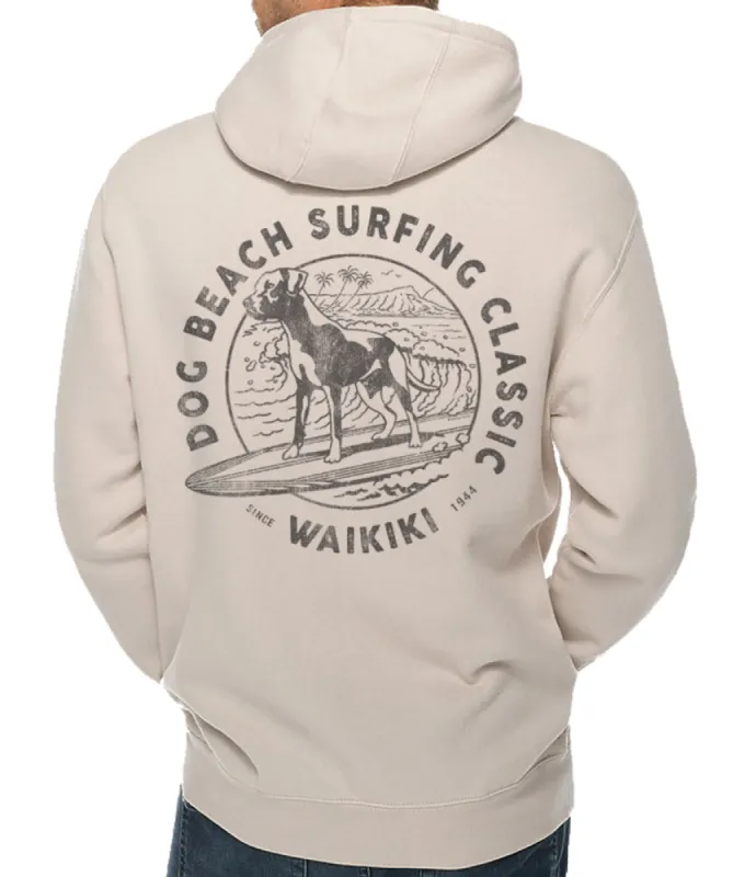 Dog Beach Surfing Classic Hoodie sold by Malibu Shirts