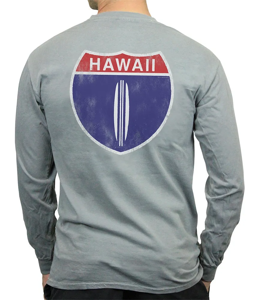 Hawaii Highway 1 Men's Long Sleeve sold by Malibu Shirts